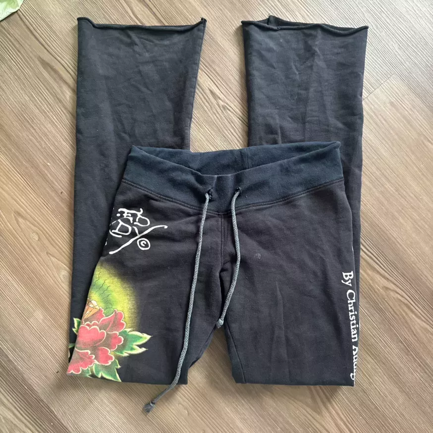 Ed Hardy Women's Black Graphic Sweatpants