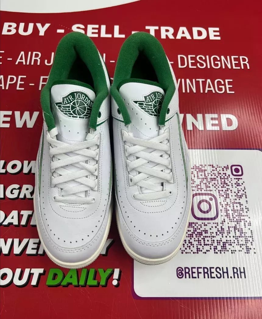 Air Jordan 2/3 White Pine Green Size 9.5