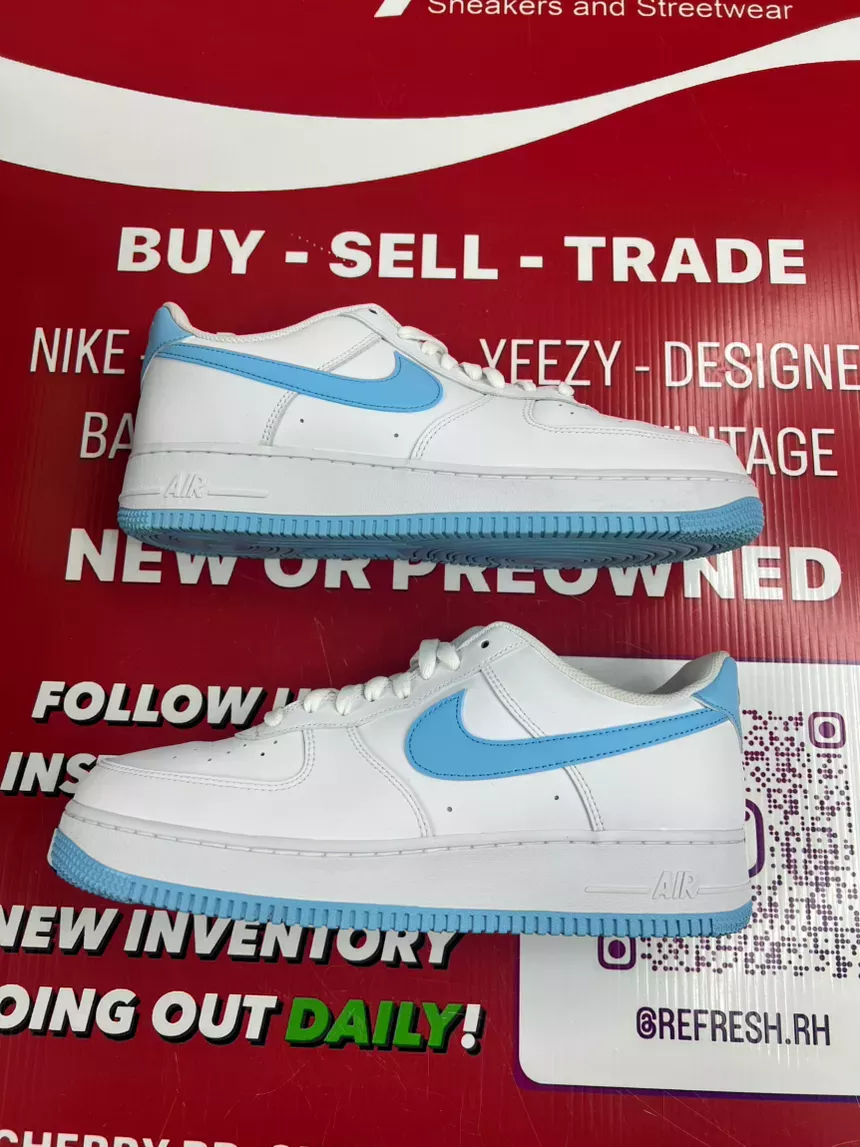 Air Force 1 White Aquarius Blue Size 11