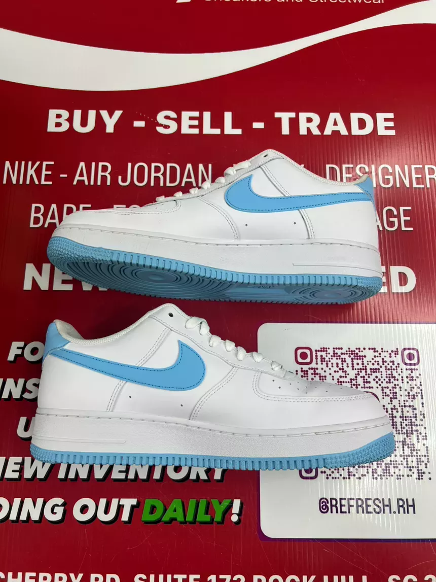 Air Force 1 White Aquarius Blue Size 11