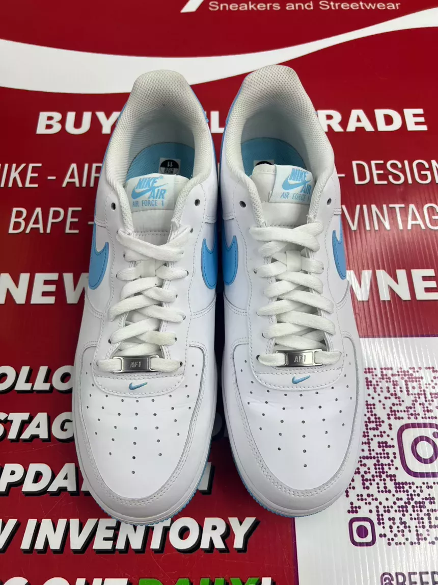 Air Force 1 White Aquarius Blue Size 11