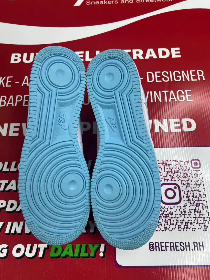 Air Force 1 White Aquarius Blue Size 11