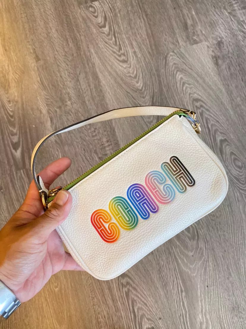 Coach Rainbow Logo Leather Mini Bag