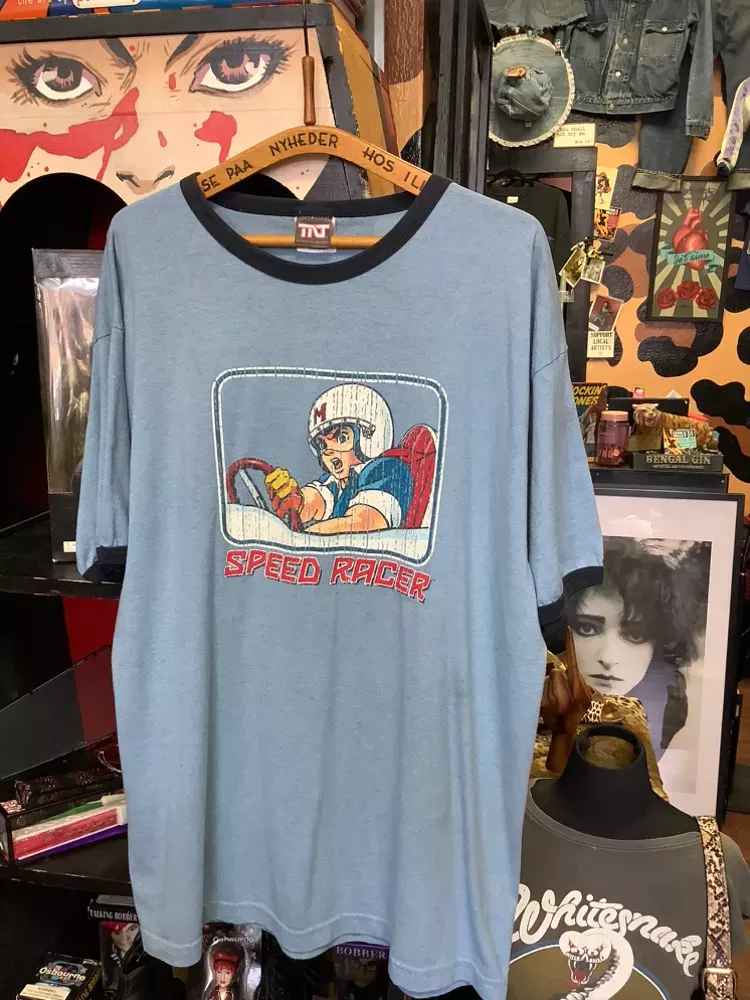 Vintage Speed Racer Ringer Retro Movie T