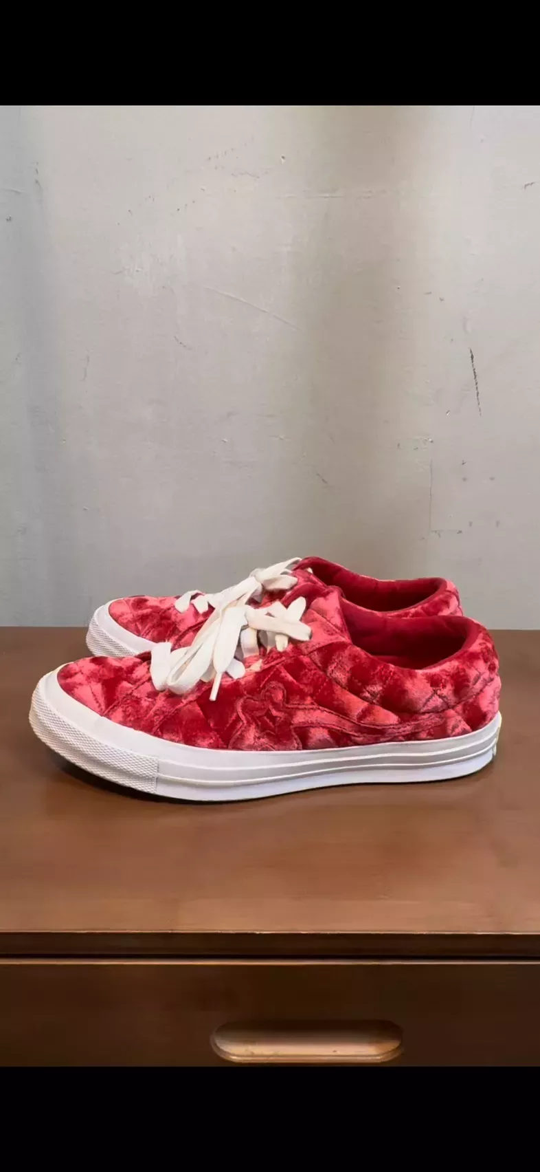 Golf Le Fleur Crimson Velvet Sneakers