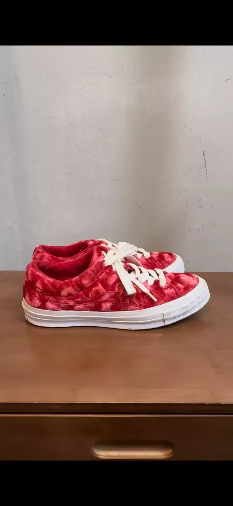 Golf Le Fleur Crimson Velvet Sneakers