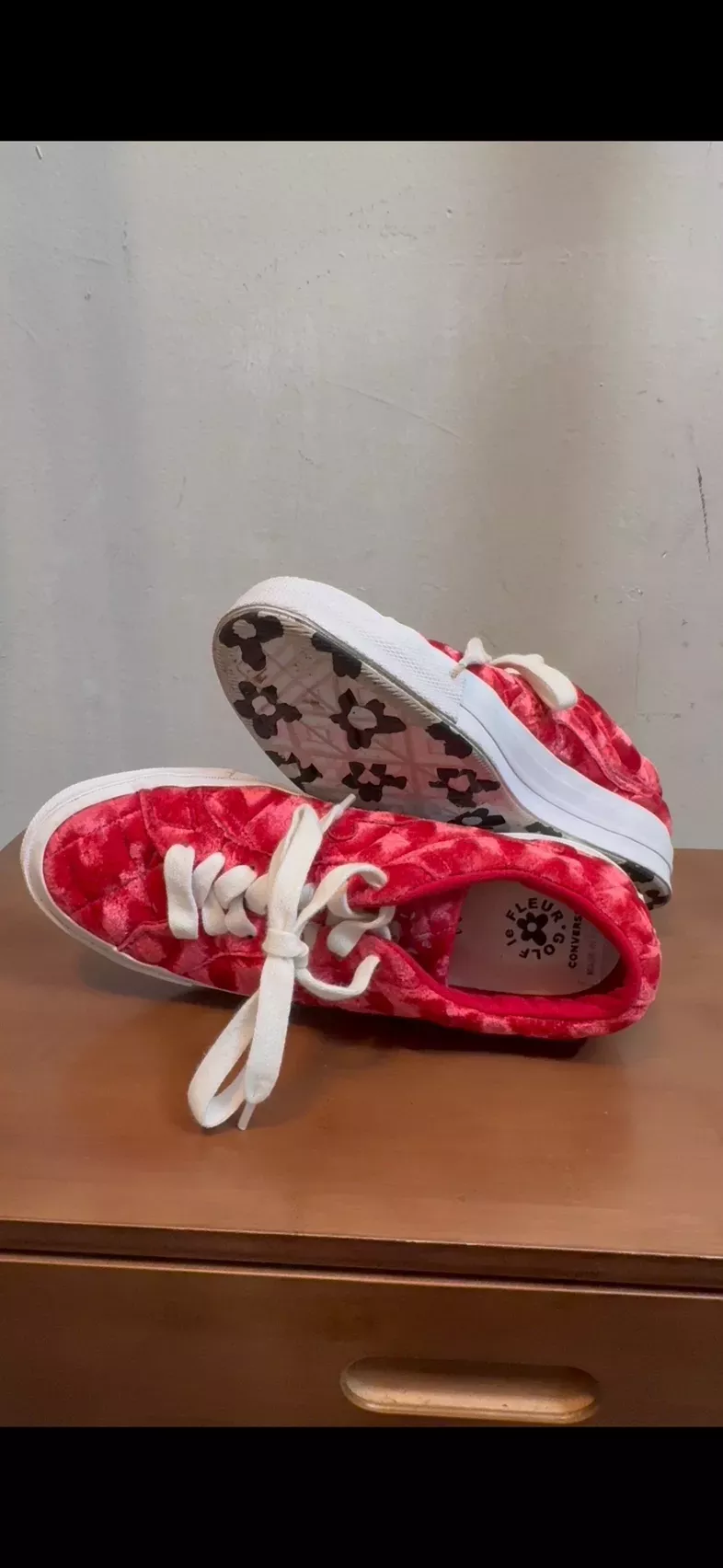 Golf Le Fleur Crimson Velvet Sneakers