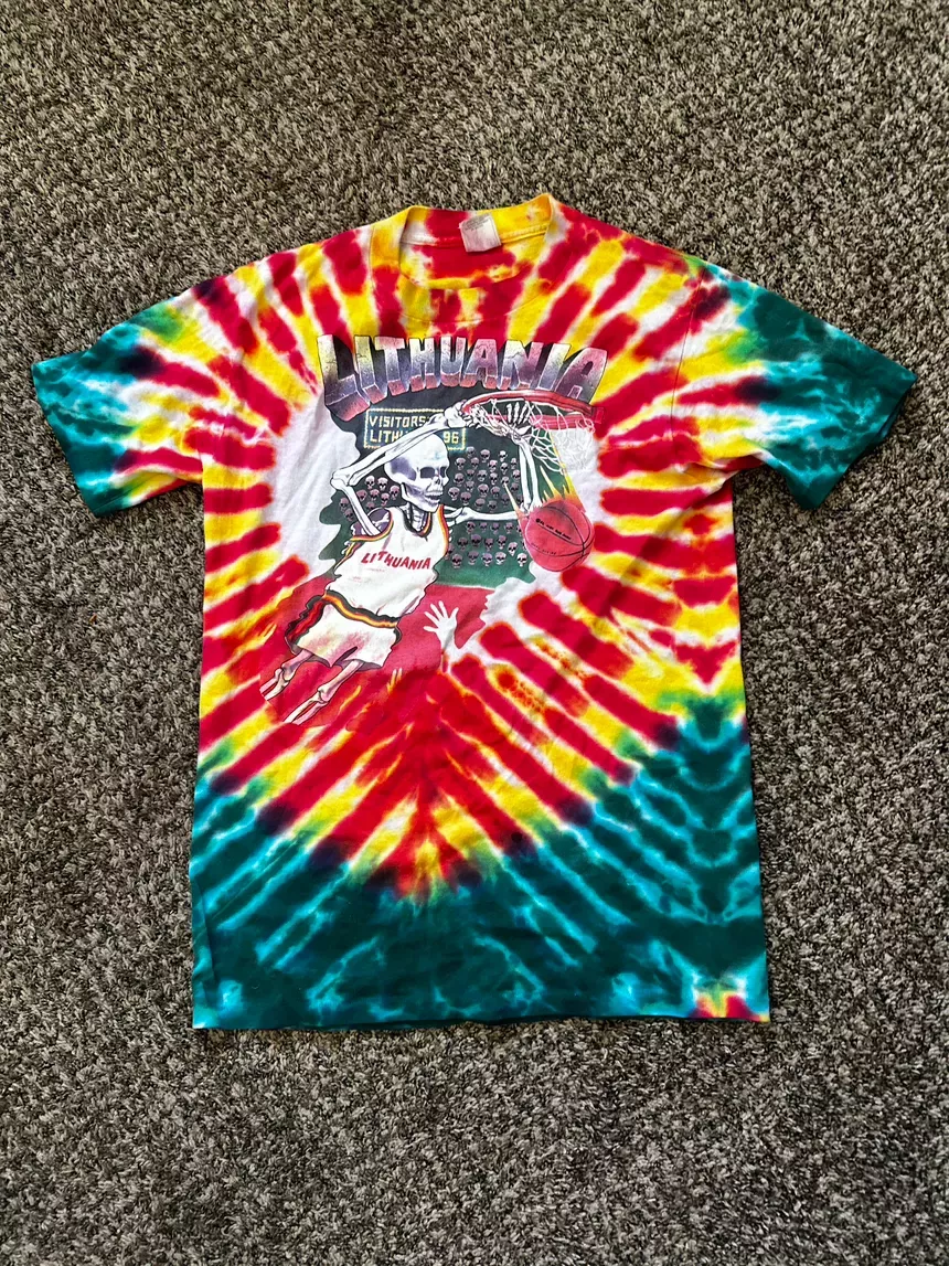 90’s Lithuania Basketball Tie-Dye Tee