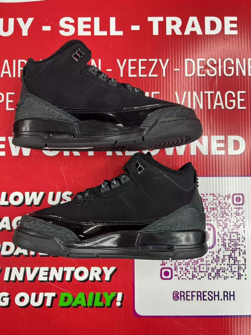 Air Jordan 3 Black Cat Size 4y