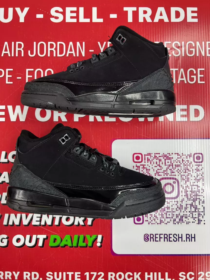 Air Jordan 3 Black Cat Size 4y