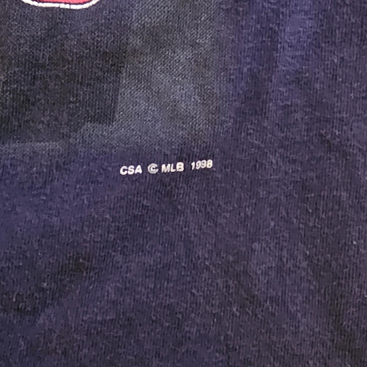 1998 CLEVELAND INDIANS Vintage Baseball Tshirt Huge Print Uniform Jersey Lockeroom