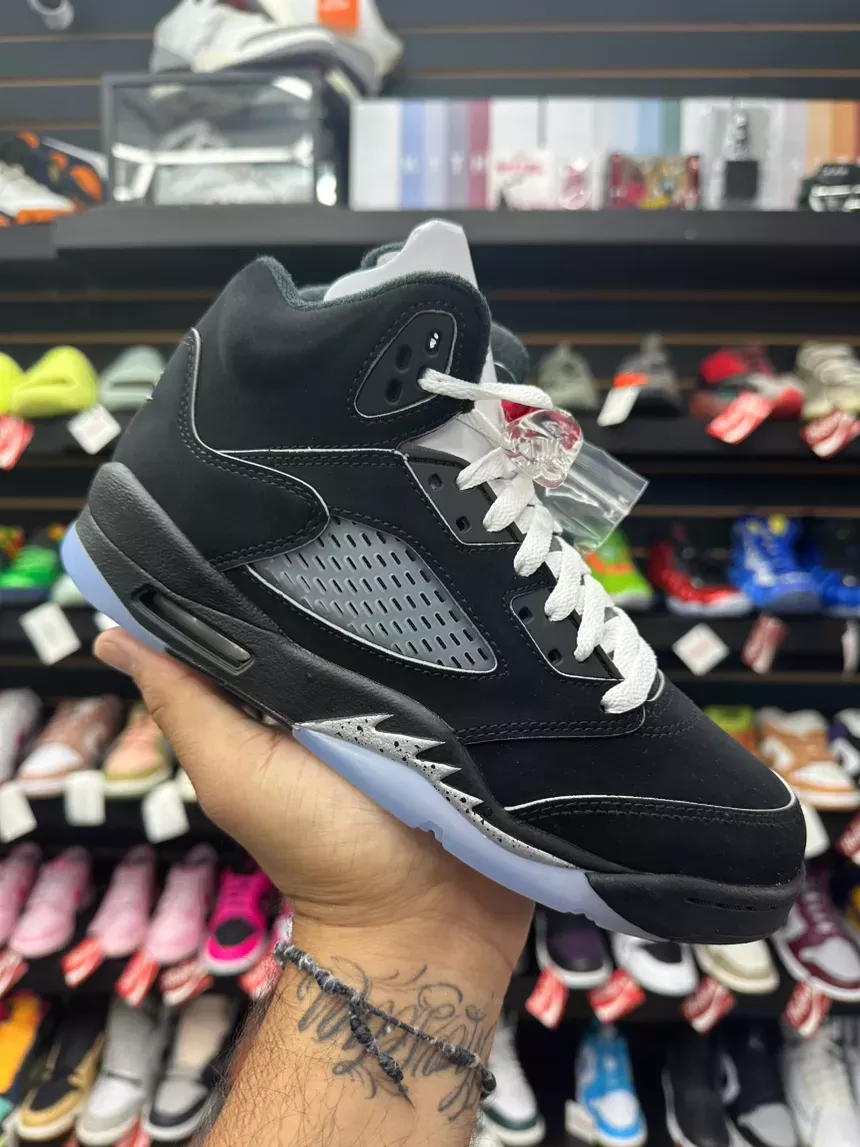 Air Jordan 5 Black Metallic Reimagined Size 5.5y
