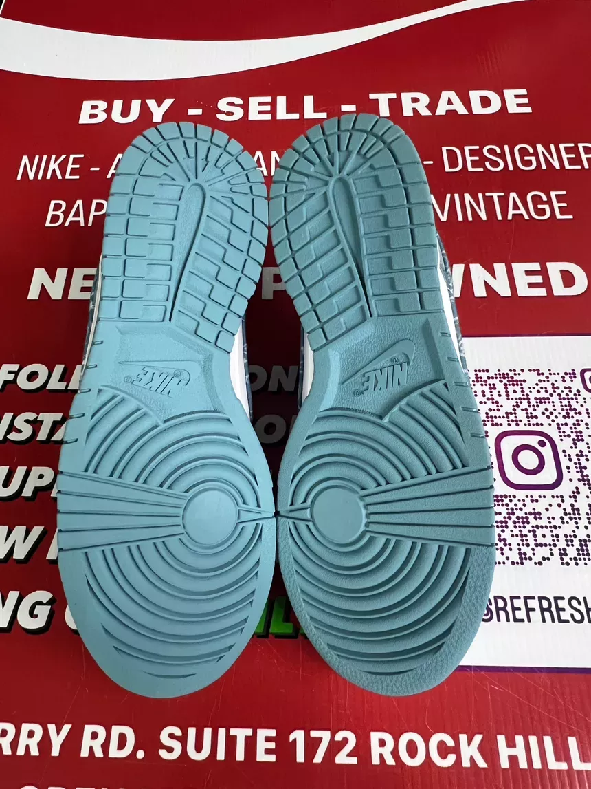 Nike Dunk Low Paisley Worn Blue Size 10w/8.5m