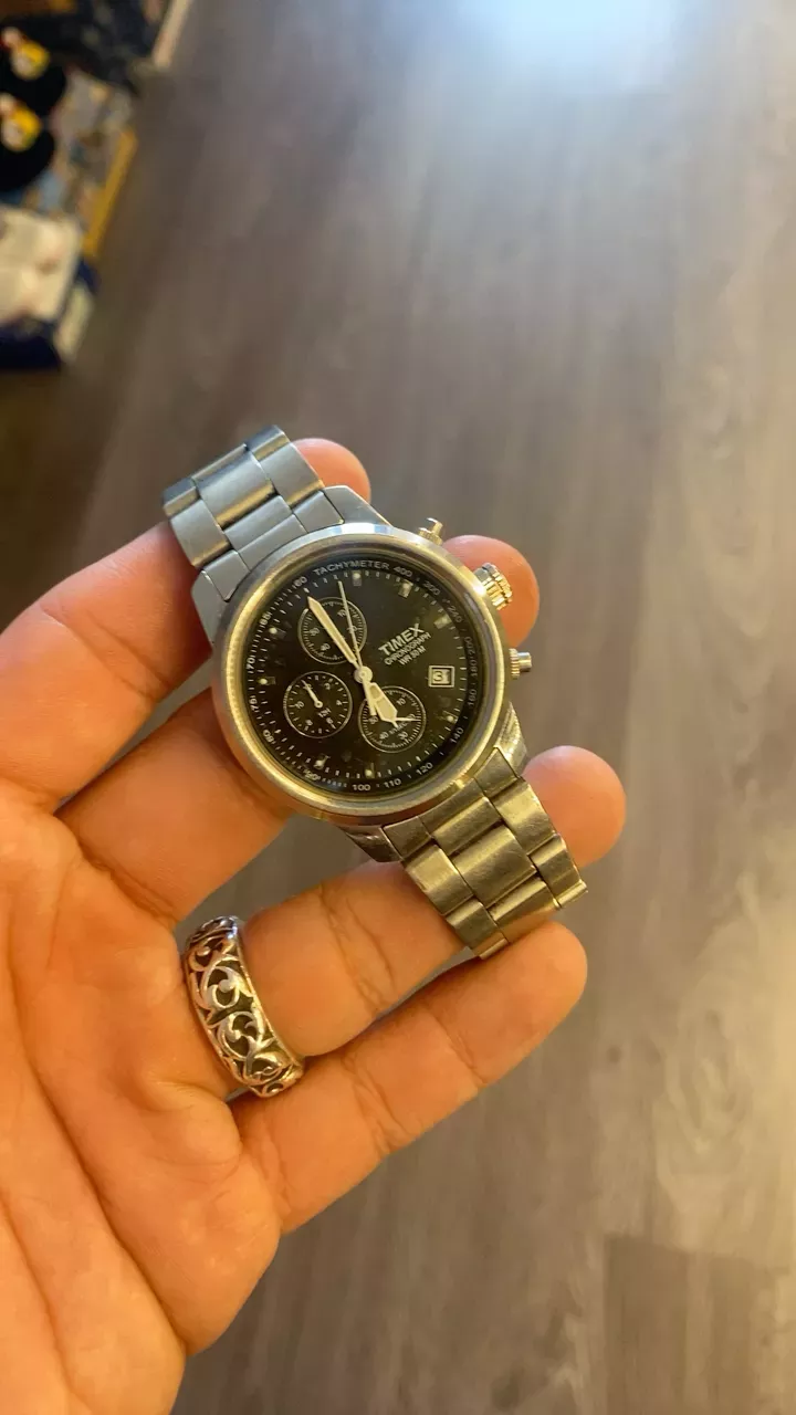 Timex Chronograph WR 50M Silver Tone