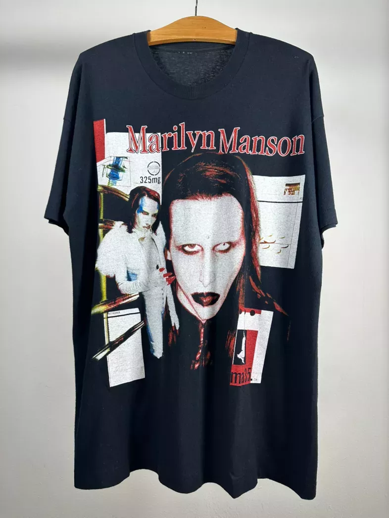 Vintage rare marylin manson 1996 antichrist superstar euro tee  shirt