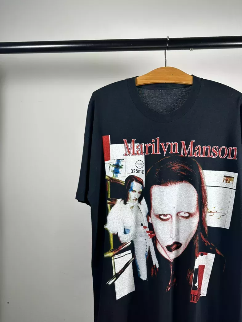 Vintage rare marylin manson 1996 antichrist superstar euro tee  shirt