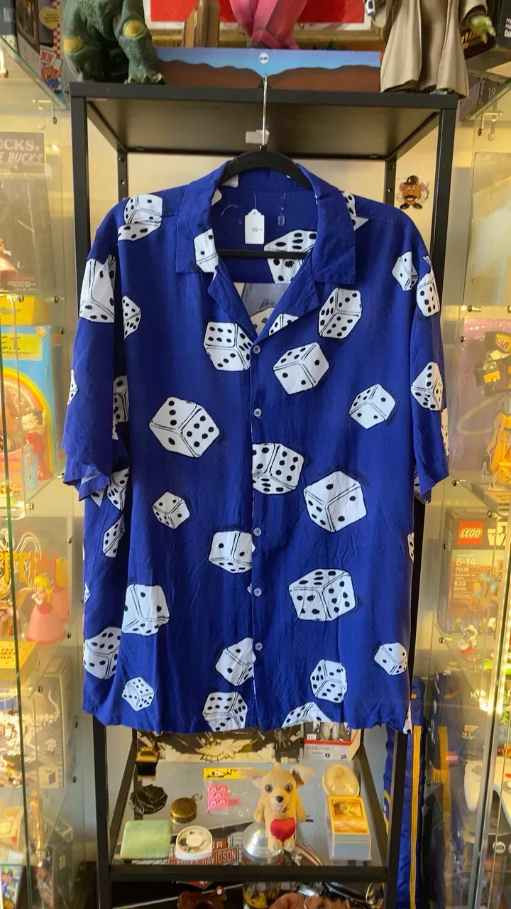 Dice Print Button-Down Shirt