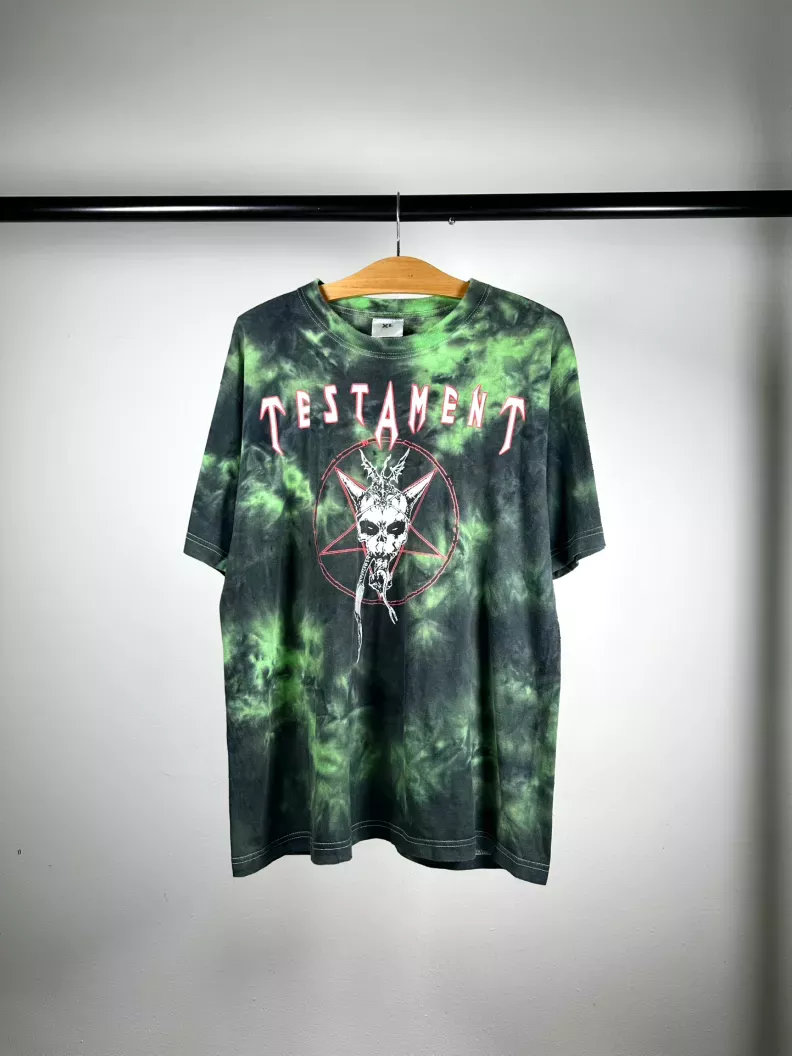 Vintage testament 90s tie dye euro parking lot boot tee shirt
