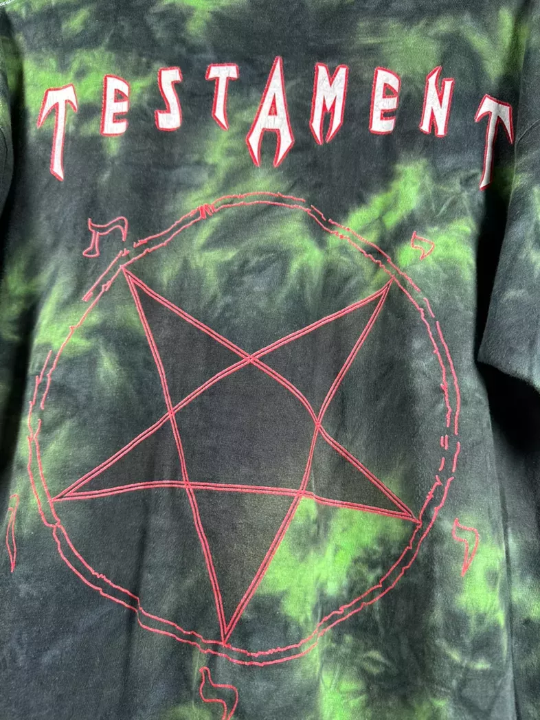 Vintage testament 90s tie dye euro parking lot boot tee shirt