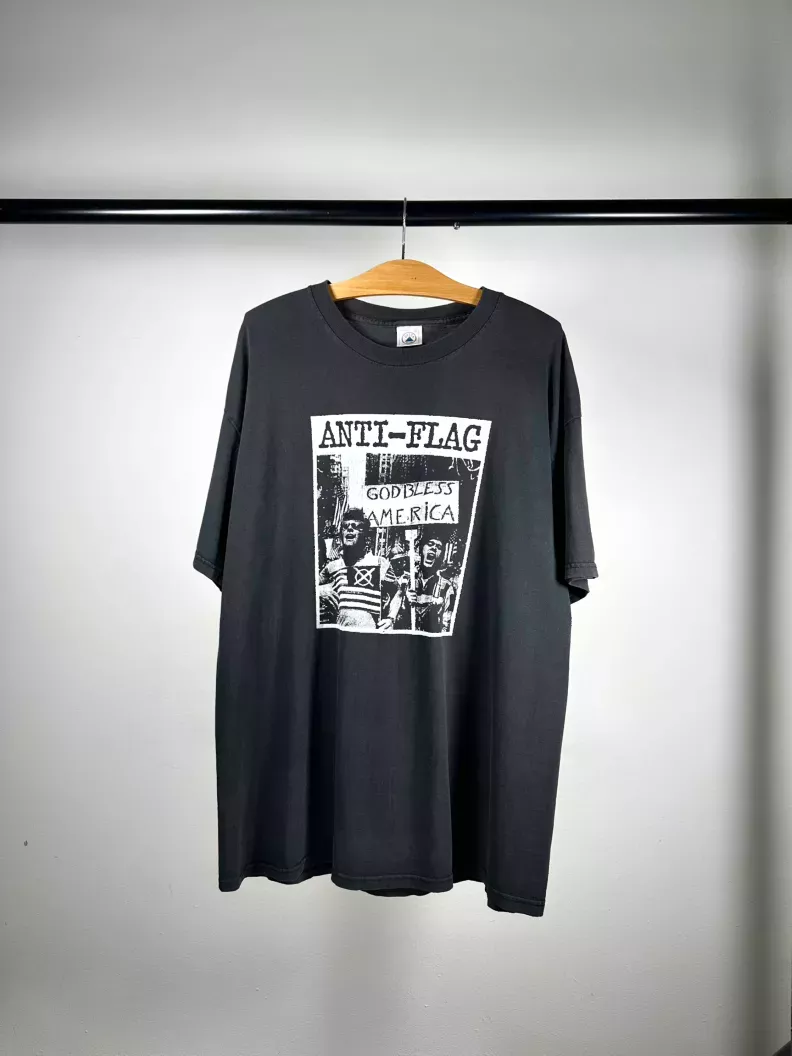 Punk vintage 90s ANTIFLAG political punk band tee shirt very rare