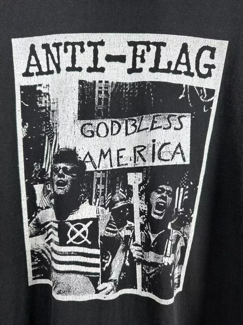 Punk vintage 90s ANTIFLAG political punk band tee shirt very rare