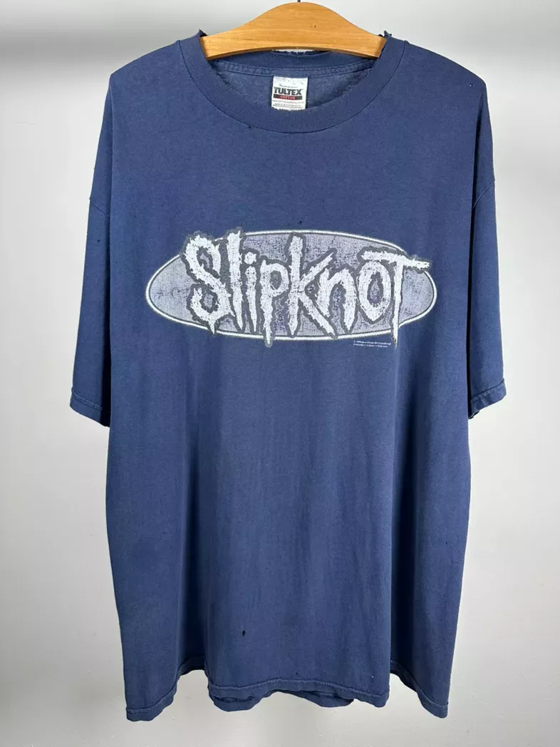 Slipknot vintage 1999 distressed thrashed nu metal band tee shirt