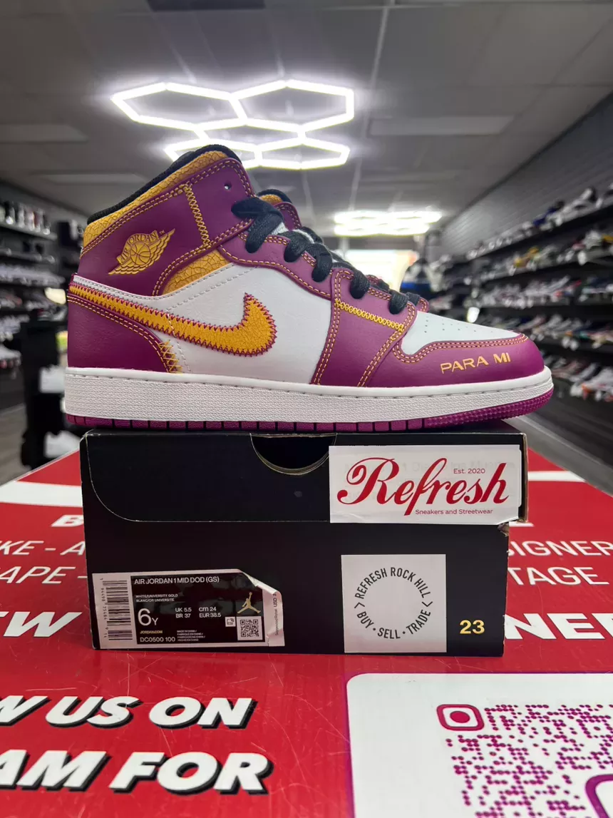 Air Jordan 1 Mid Dia De Los Muertos Size 6y
