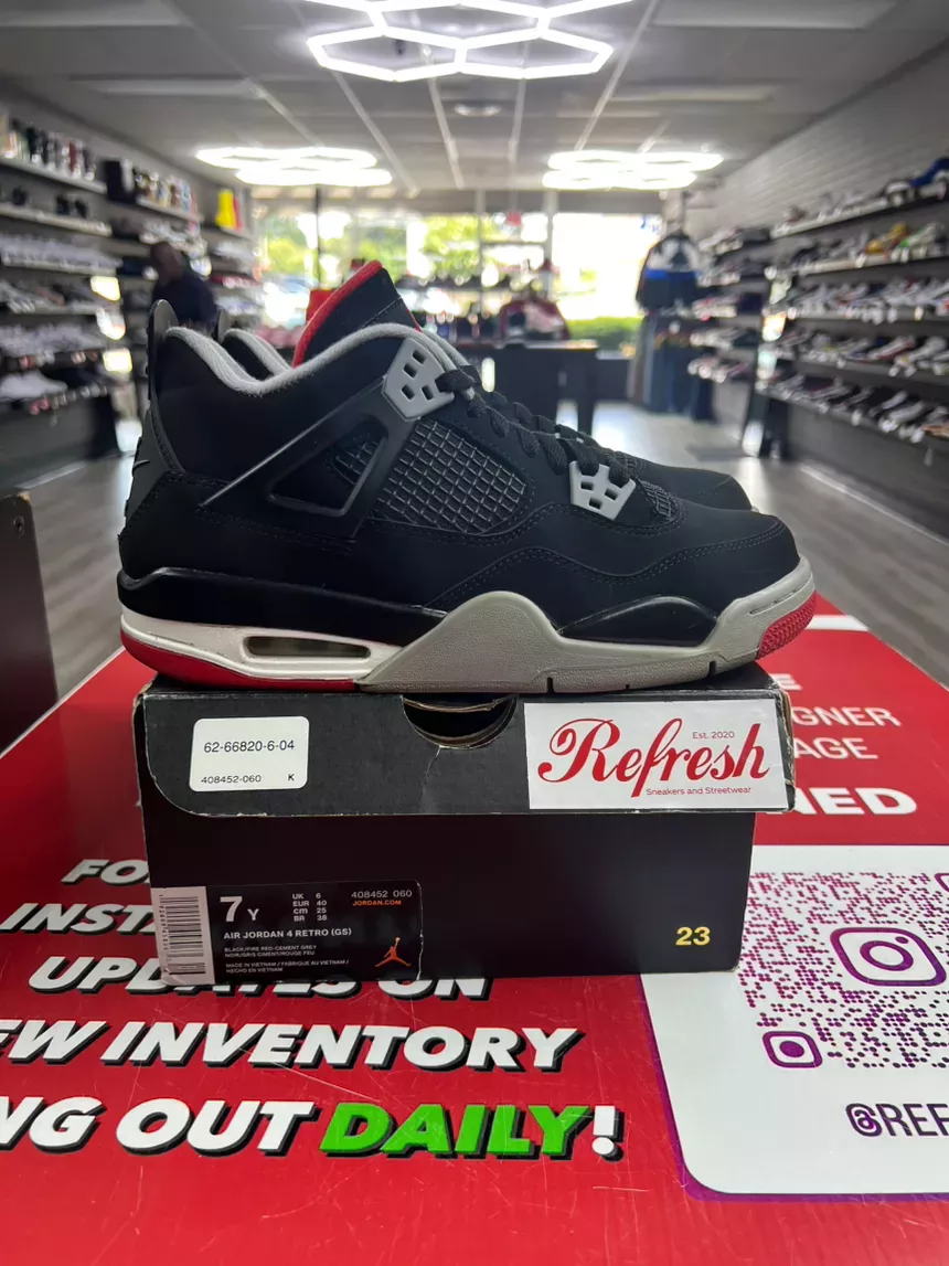 Air Jordan 4 Bred Size 7y