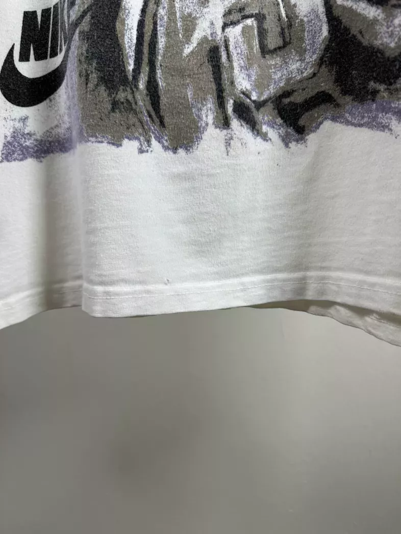 Vintage 90s nike charles barkley white tee shirt NBA basketball
