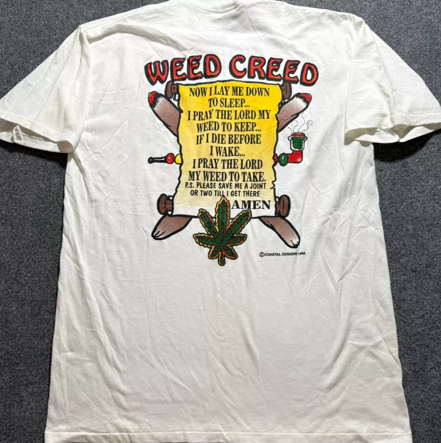 Vintage 1995 Coastal Designs Weed Creed Graphic Tee