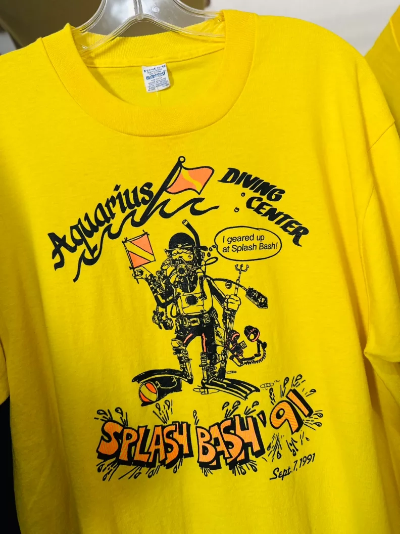 Vintage Aquarius Diving Center Splash Bash '91 Tee