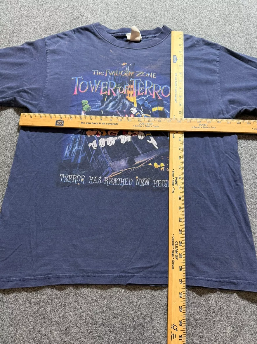 Vintage Twilight Zone Tower of Terror Disney T-Shirt Size Large
