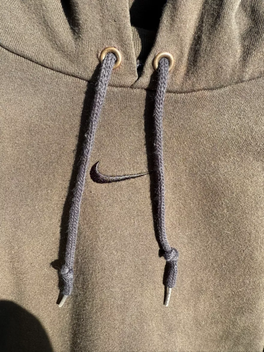 Vintage 90s Nike ‘Carbon’ Center Swoosh Hoodie Medium