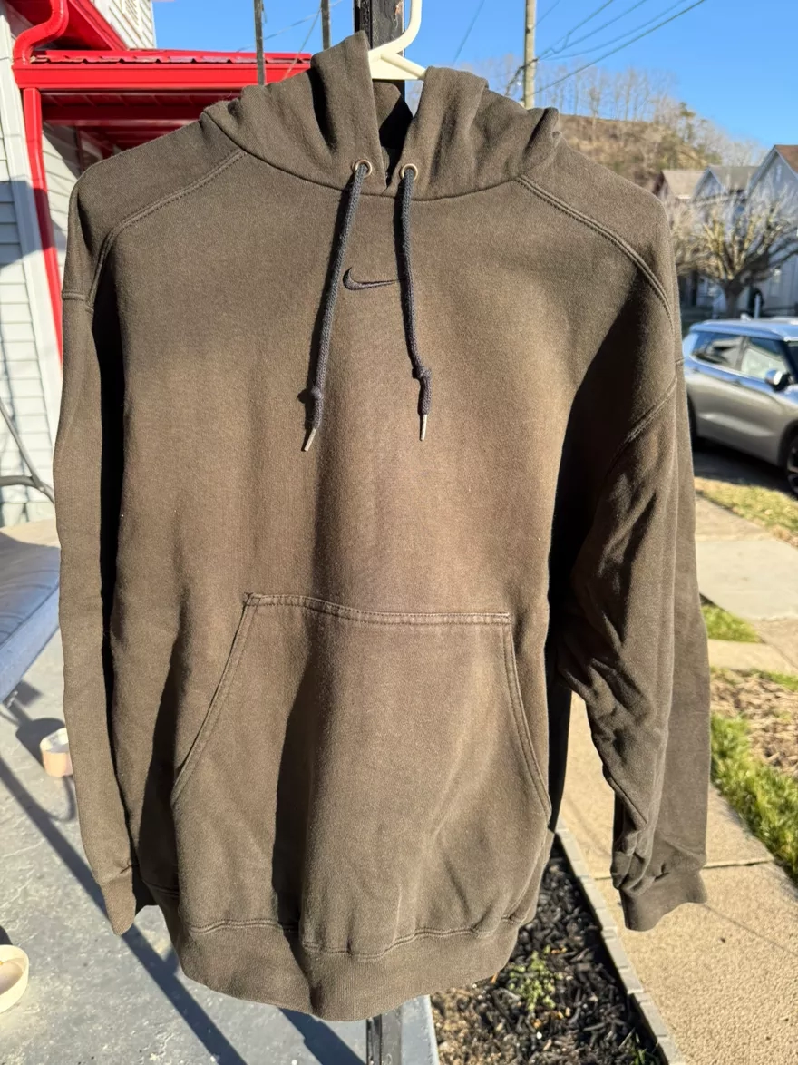 Vintage 90s Nike ‘Carbon’ Center Swoosh Hoodie Medium