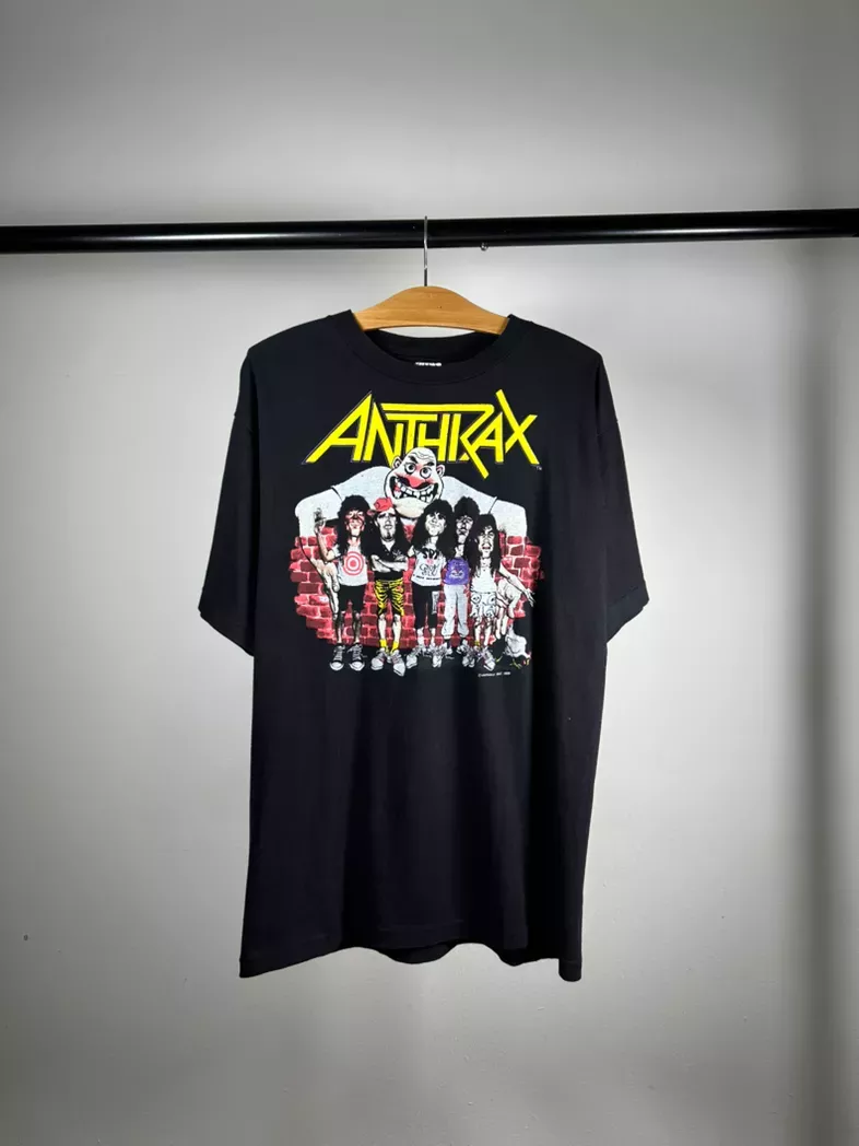 Vintage 1988 anthrax thrash metal band vintage tour tee shirt europe