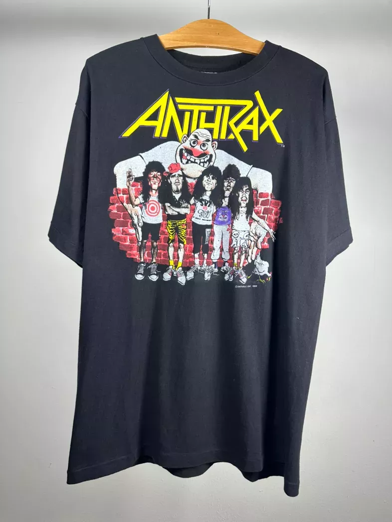 Vintage 1988 anthrax thrash metal band vintage tour tee shirt europe