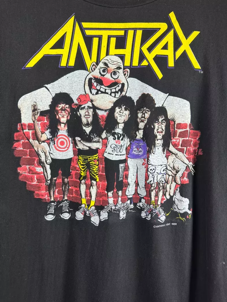 Vintage 1988 anthrax thrash metal band vintage tour tee shirt europe