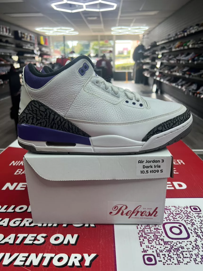 Air Jordan 3 Dark Iris Size 10.5