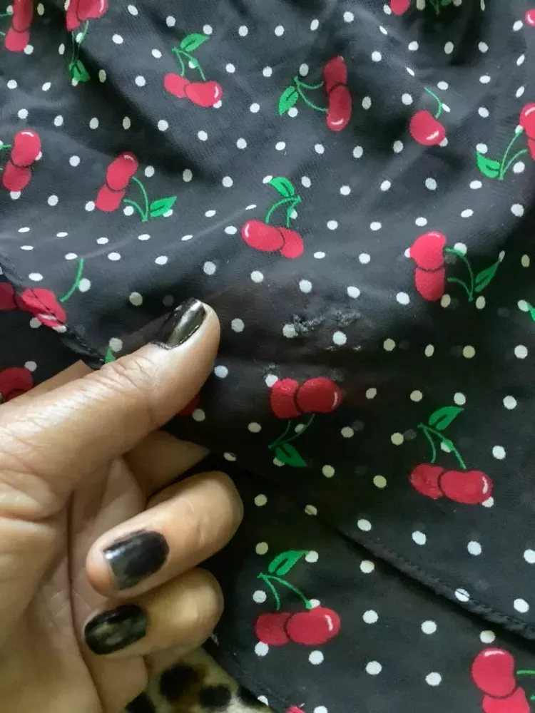 Vintage Frederick’s of HoLLywood Cherry Polka Dot Ruffle BabyDoLL Top
