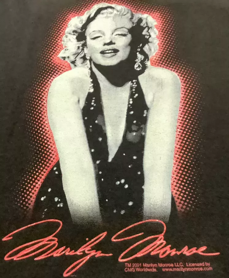 Vintage Marilyn Monroe Faded BLack T