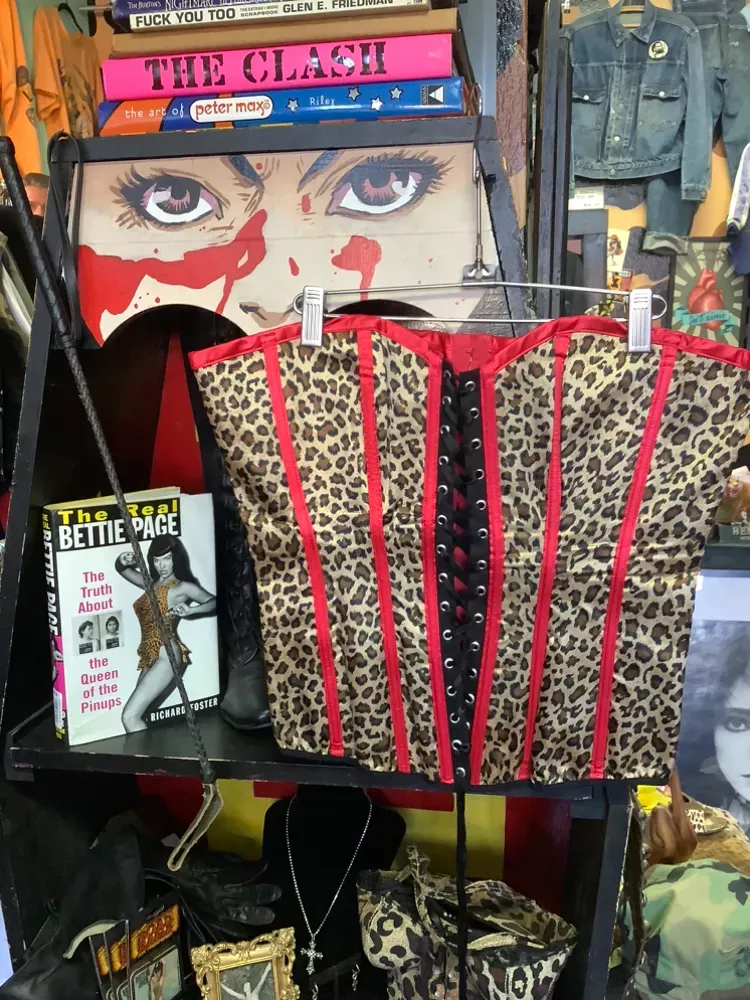 Vintage Leopard Print Corset Top