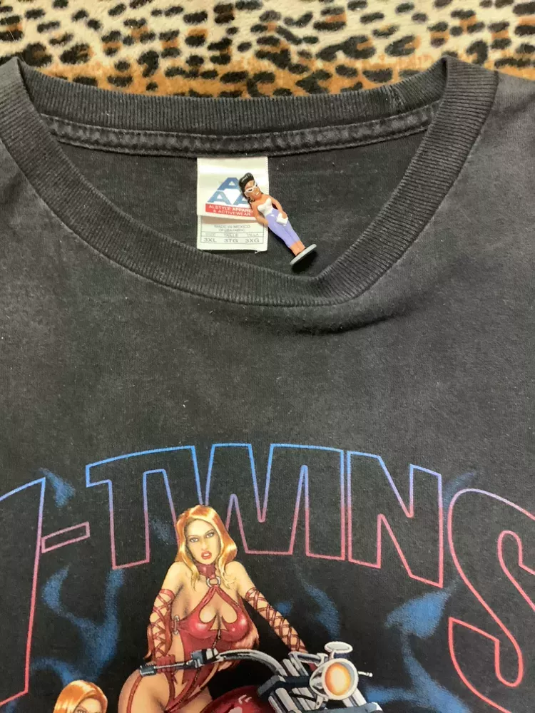 Vintage V-Twins Motorcycle Long Sleeve Multi CoLor Ghost FLamesShirt