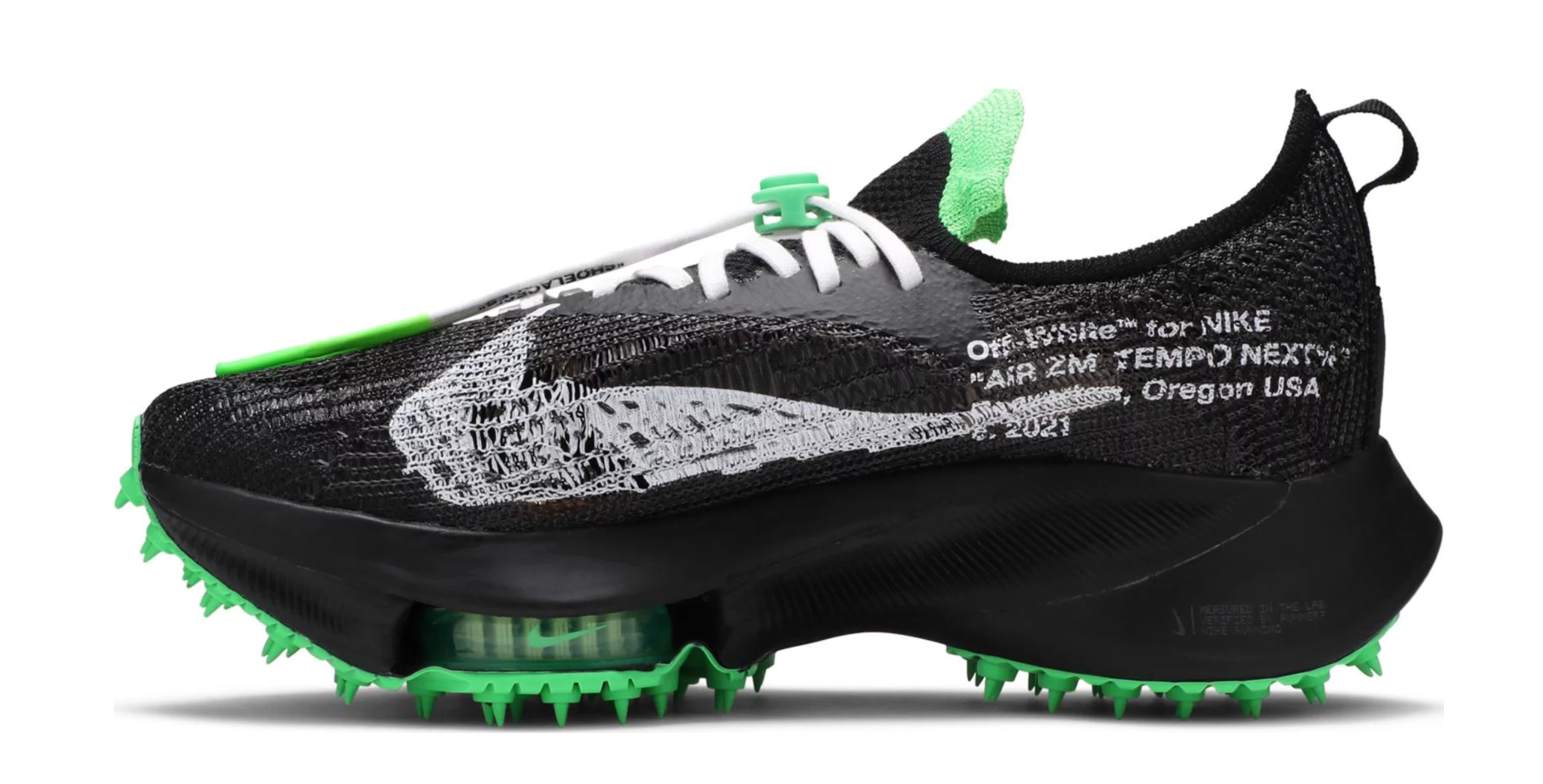 Off-White x Nike Air Max Zoom Tempo Next ‘Black Green'