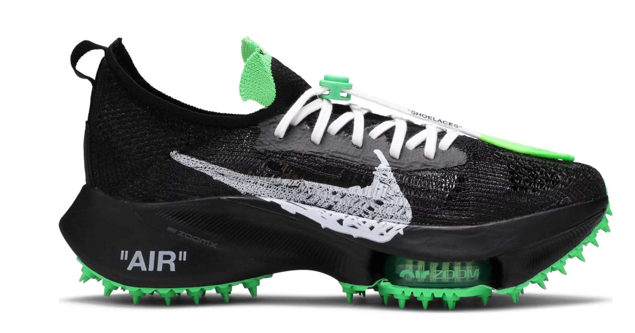Off-White x Nike Air Max Zoom Tempo Next ‘Black Green'