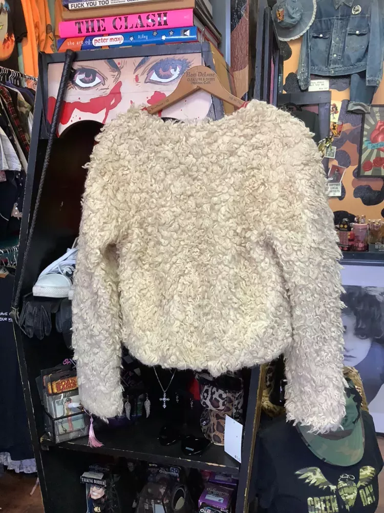 Vintage Tripp NYC Faux Fur Buckle Jacket