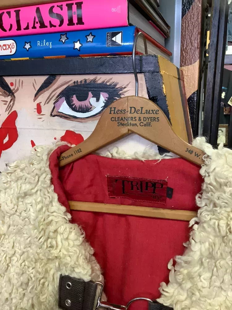 Vintage Tripp NYC Faux Fur Buckle Jacket