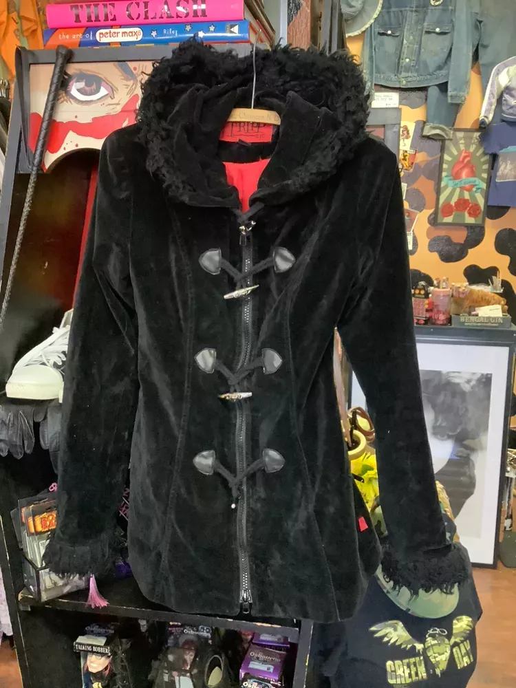 Vintage Tripp NYC Velvet Hooded Coat
