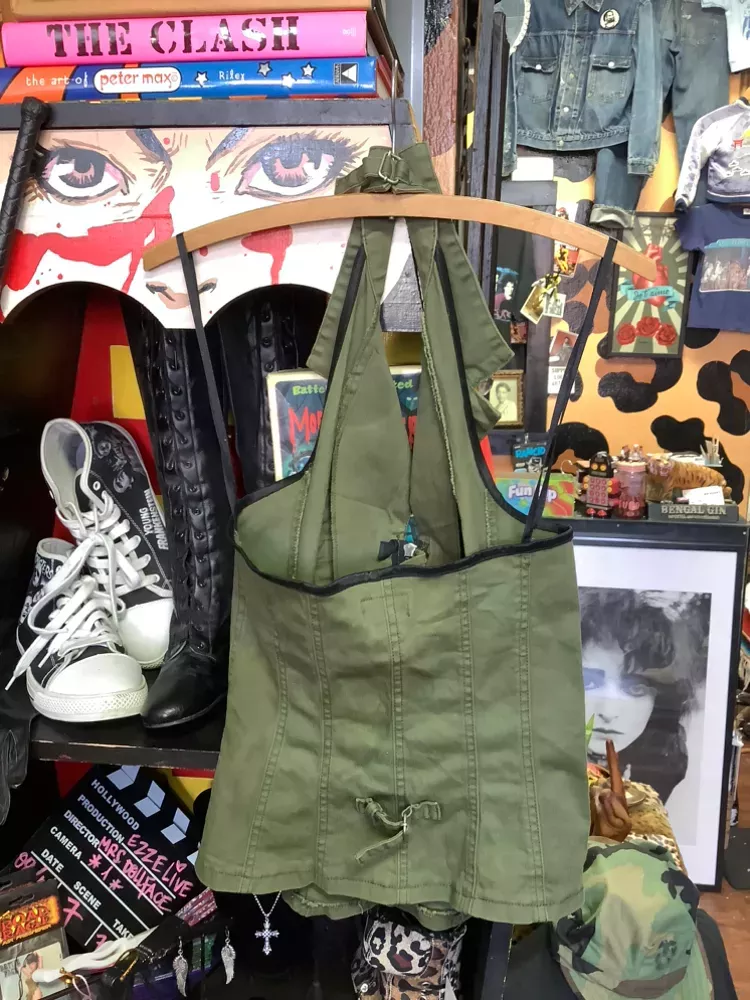 Vintage Tripp Nyc  Olive Green Military Style Vest