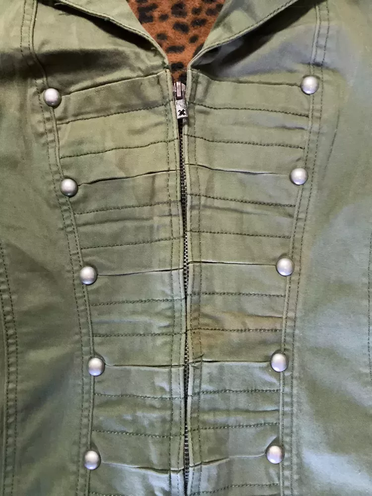 Vintage Tripp Nyc  Olive Green Military Style Vest
