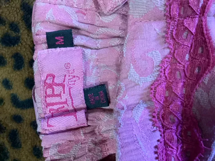 Vintage Tripp NyC Pink Lace Corset Top